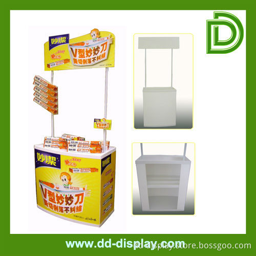 knock-down popular folded promotion display table